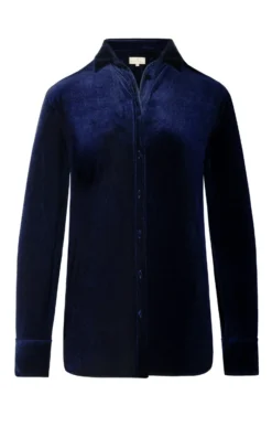 Ladies Oversized Velvet Shirt
