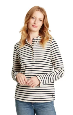 Ladies Joules Maeve Long Sleeve Buttoned Top
