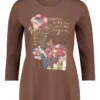 Ladies Betty Barclay Three Quarter Sleeve Print T-Shirt
