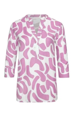 Ladies Eterna Two Colour Print Overshirt