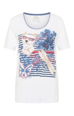 Ladies Elastic Hem T-Shirt