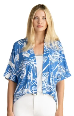 Ladies Marble Printed Edge To Edge Kimono