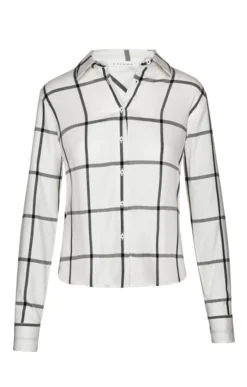 Ladies Eterna Windowpane Warm Handle Check Shirt