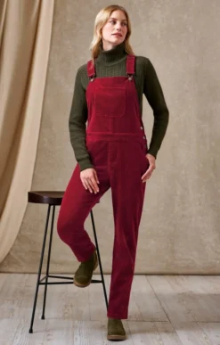 Ladies Cord Dungarees