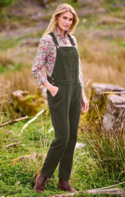 Ladies Cord Dungarees
