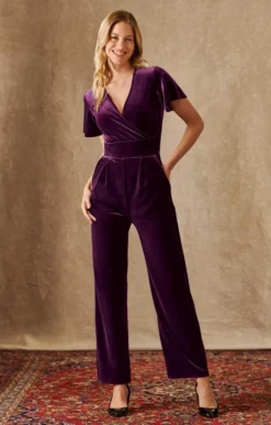 Ladies Velvet Jumpsuit