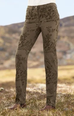 Ladies Tonal Country Print Jeans