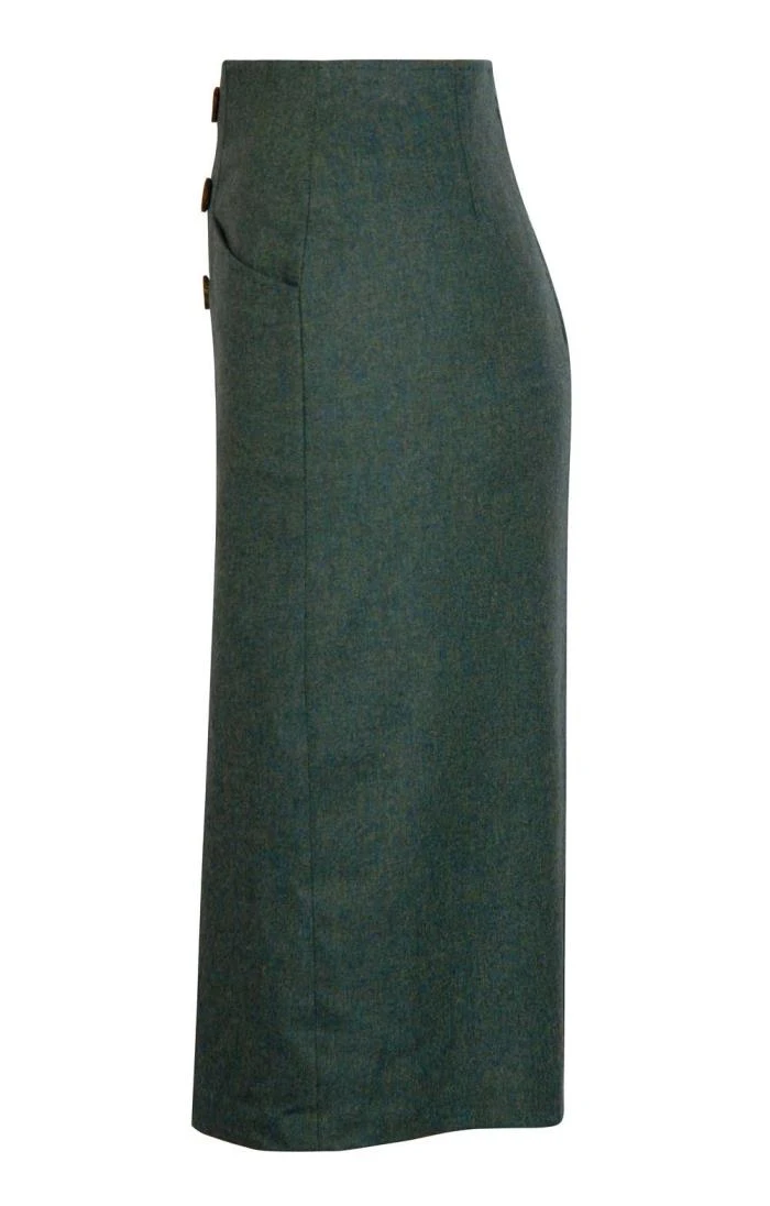 Ladies Double Vent Flannel Skirt - Image 2