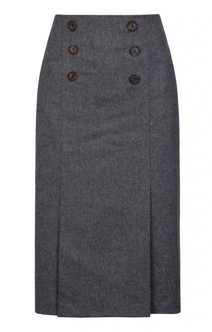 Ladies Double Vent Flannel Skirt - Image 4