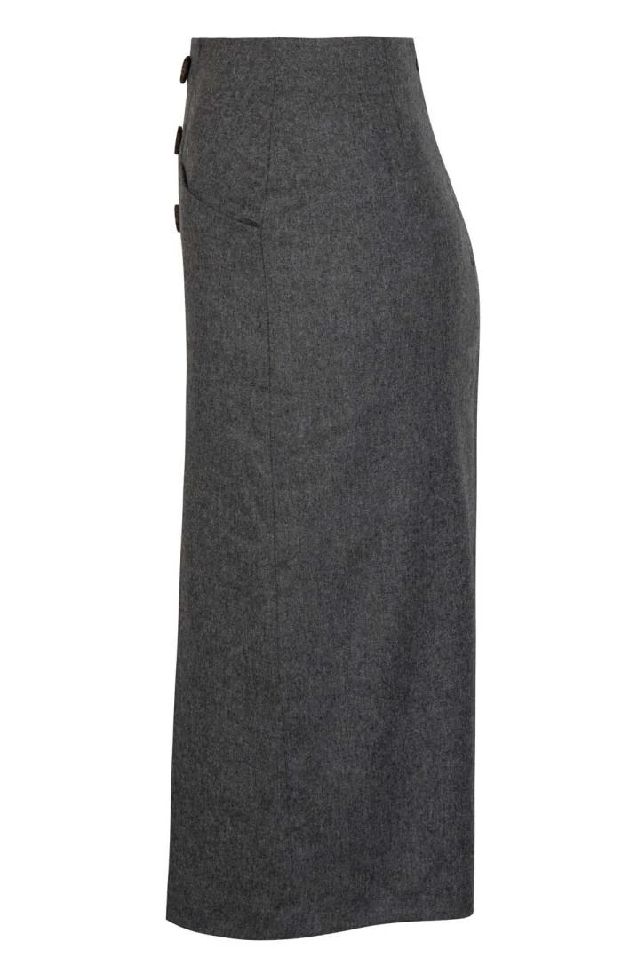 Ladies Double Vent Flannel Skirt - Image 5
