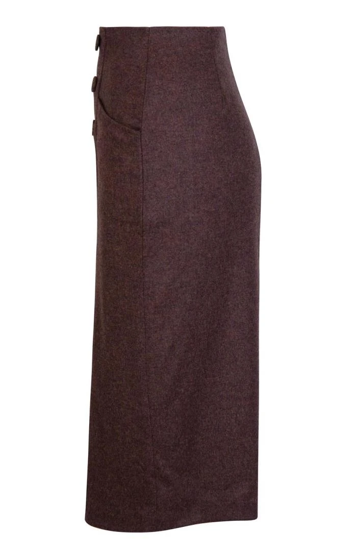 Ladies Double Vent Flannel Skirt - Image 7