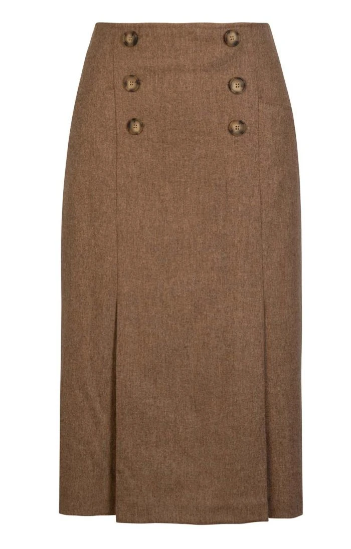 Ladies Double Vent Flannel Skirt - Image 11