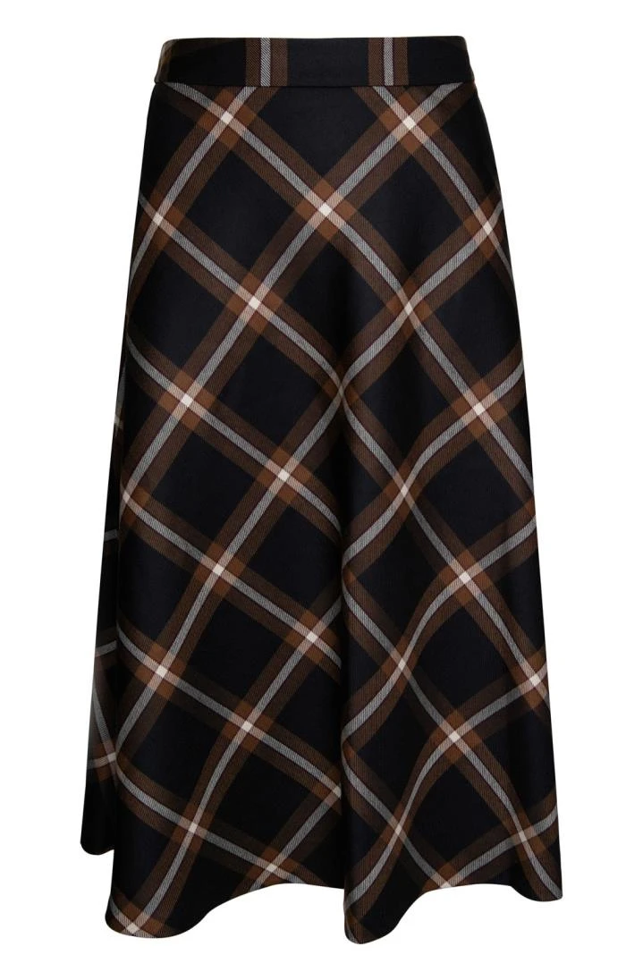 Ladies Plaid Swing Skirt - Image 2