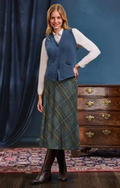 Ladies Bias Flannel Skirt