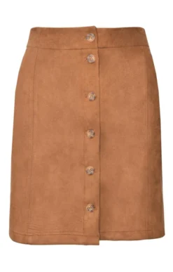 Ladies Faux Suede Mini Skirt