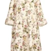Ladies Linen Print Dress