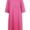 Ladies Long Linen Shirt Dress