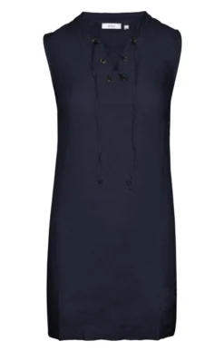 Ladies Linen Tie Front Dress