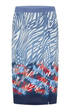 Ladies Print Bottom Elastic Waist Skirt