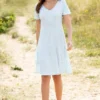 Ladies Marble Short Sleeved Summer Dress