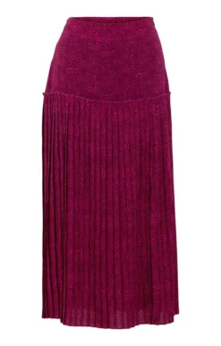 Ladies Marble Print Pleated Skirt