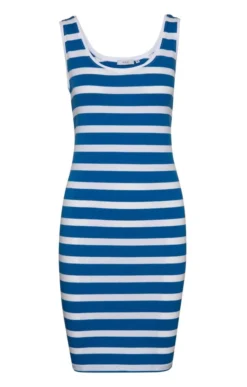 Ladies Sleeveless Striped Dress